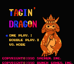 Tagin' Dragon (Homebrew) — Title screen